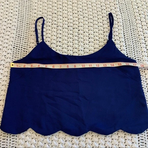 LA Hearts Crop Top Scalloped Hem Adjustable Straps Women’s Medium - Picture 5 of 8